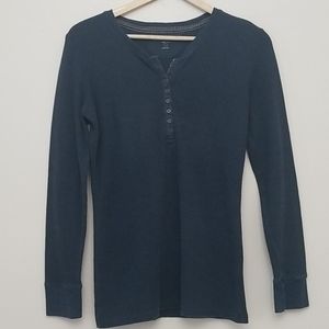 Eddie Bauer Cotton Blend Thermal Long Sleeve Shirt Size Large